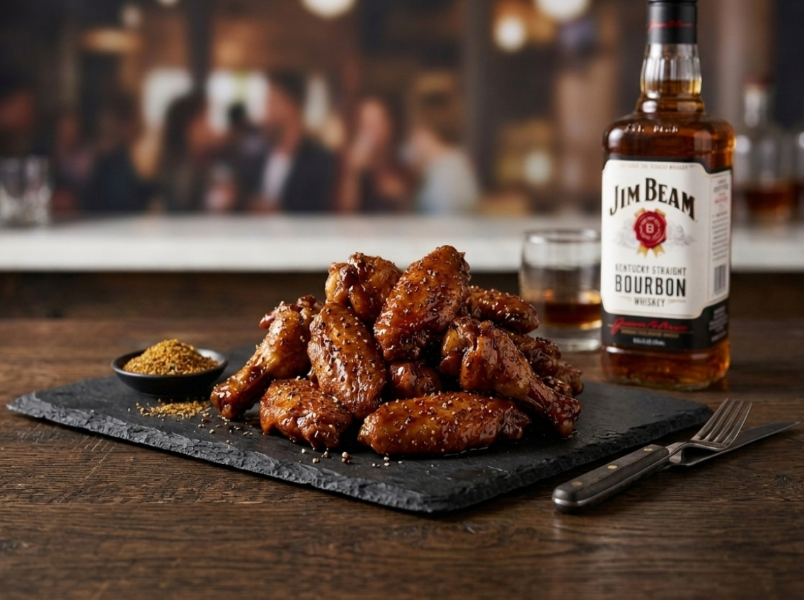 Jim Beam® Bourbon Manna Wings (12-Piece) (Delivery)