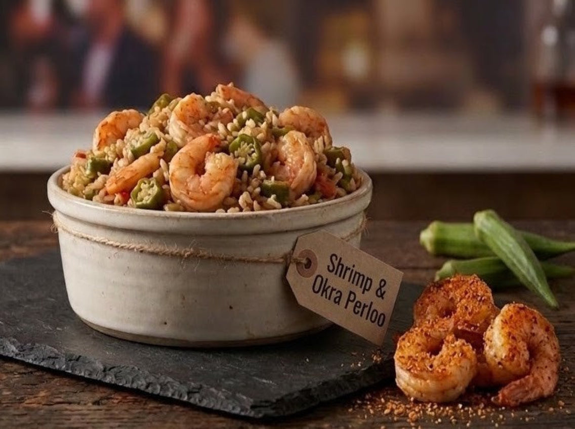 Lowcountry Shrimp & Okra Perloo (16oz Bowl) (Delivery)