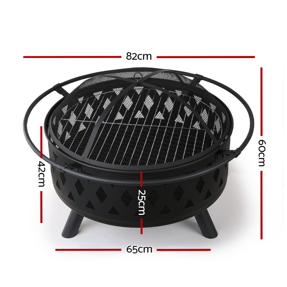 The 32-Inch High-Draft Diamond Fire Pit