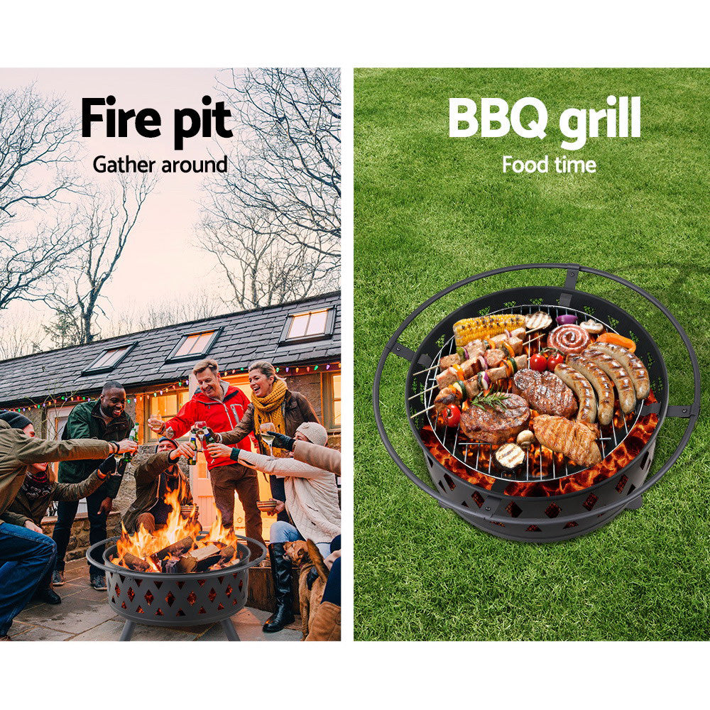 The 32-Inch High-Draft Diamond Fire Pit