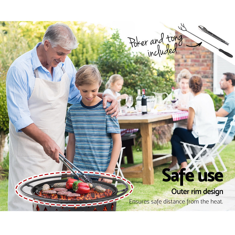 The 32-Inch High-Draft Diamond Fire Pit