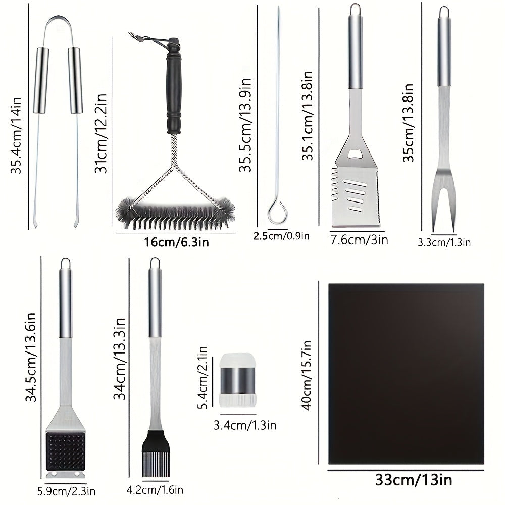The 17-Piece Stainless Steel Pitmaster Tool Set